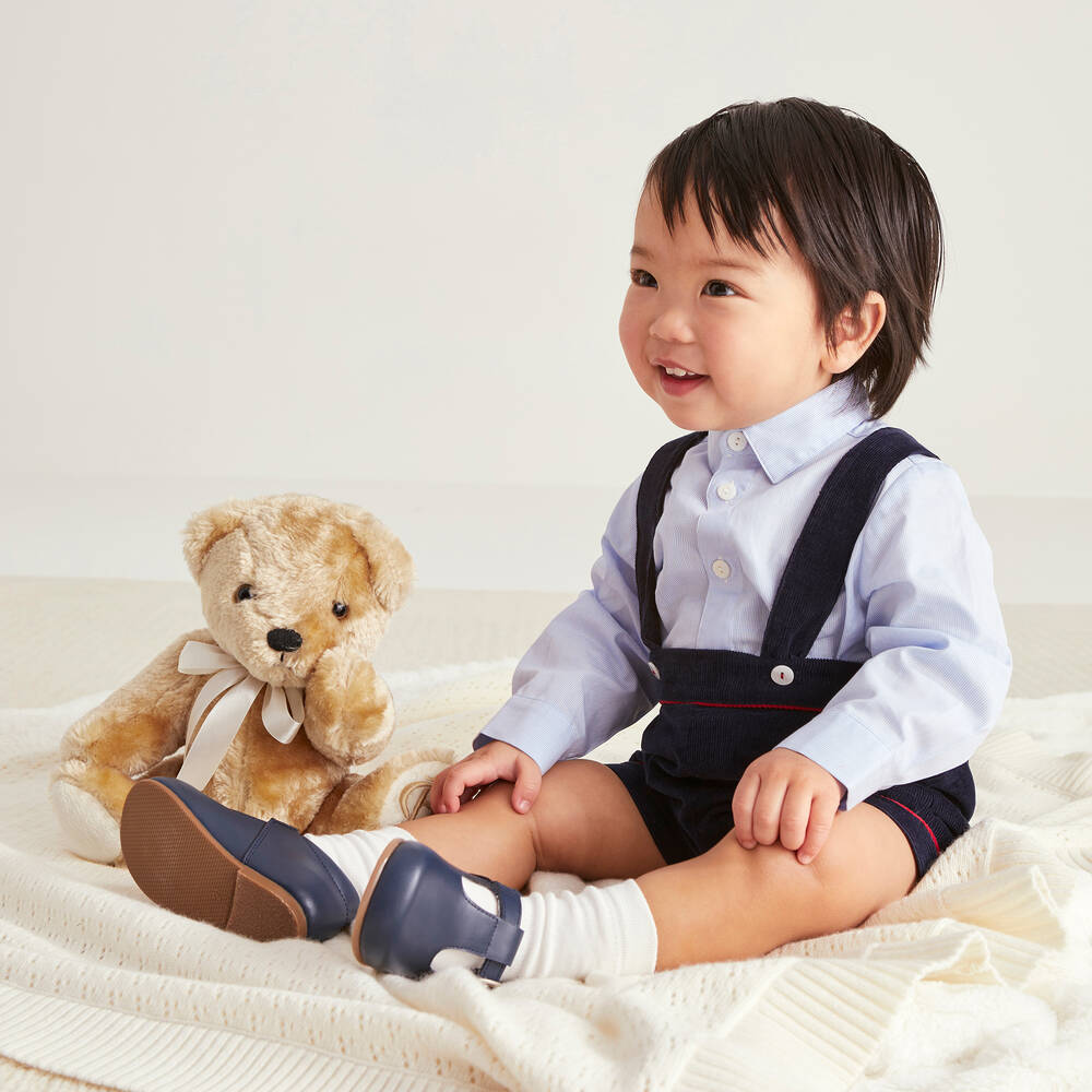 Beatrice George Ensemble short bleu en coton Gar on