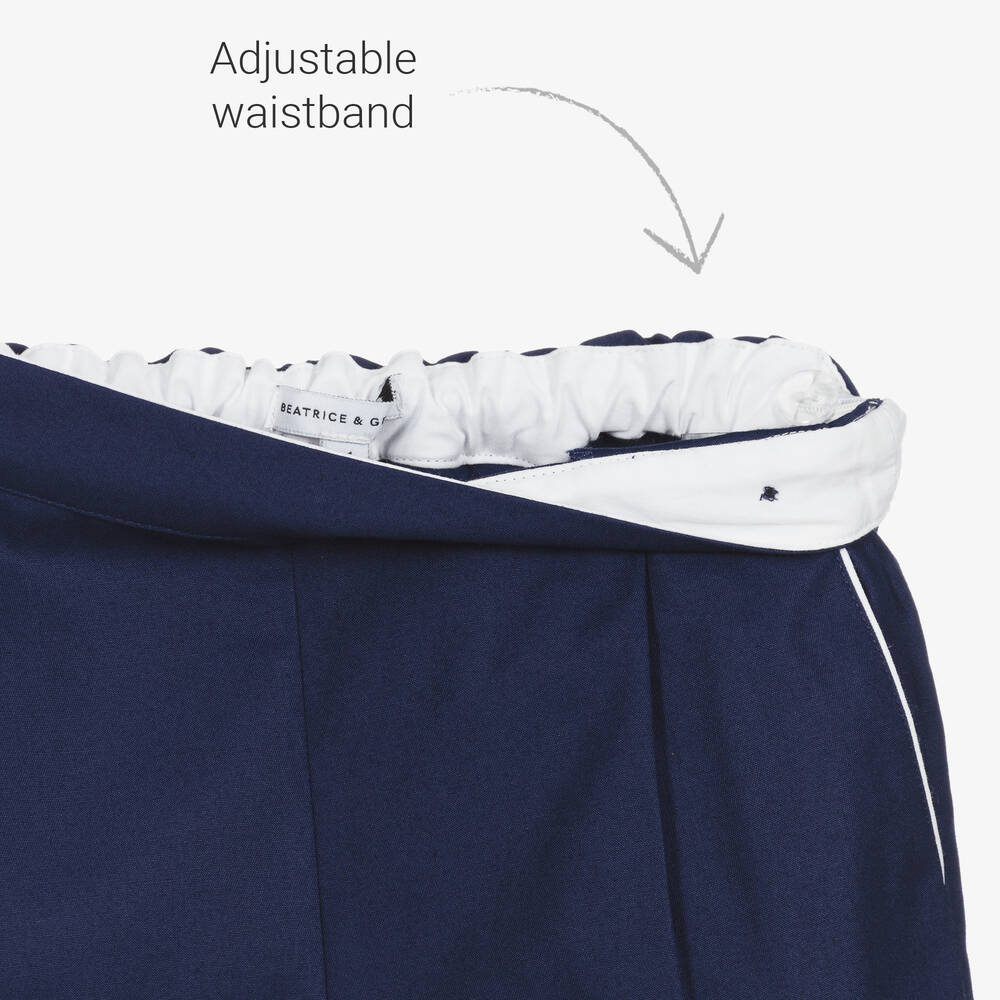 Beatrice & George-Комплект белого и темно-синего цвета с шортами | Childrensalon Outlet