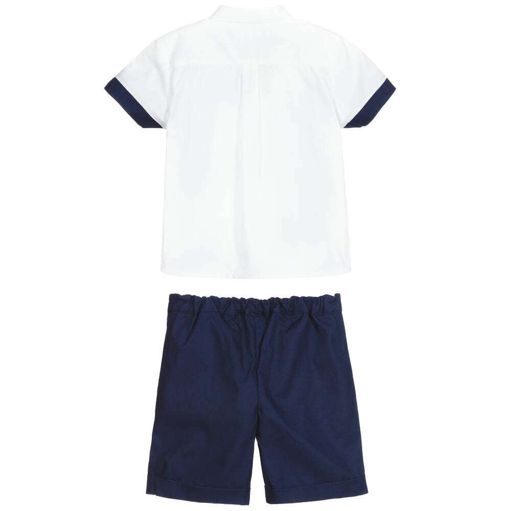 Beatrice & George-Комплект белого и темно-синего цвета с шортами | Childrensalon Outlet