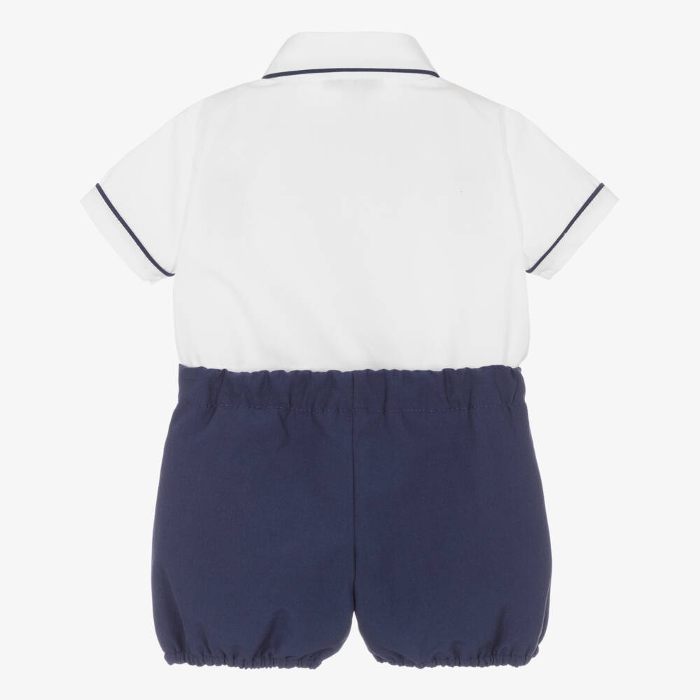 بياتريس آند جورج-بِدلة رسمية أطفال ولادي  قطن لون أبيض وكحلي | Childrensalon Outlet