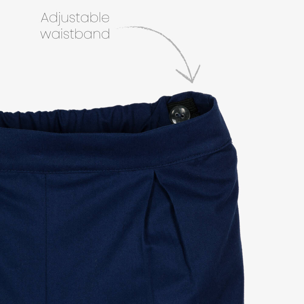 Beatrice & George-Boys Blue Oxford Shorts Ensemble | Childrensalon Outlet