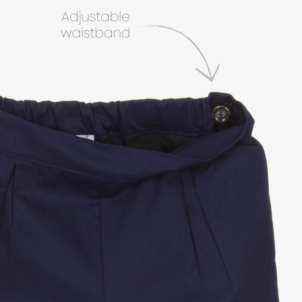 Beatrice & George-Boys Blue Stripe Cotton Sailing Boat Shorts Set | Childrensalon Outlet