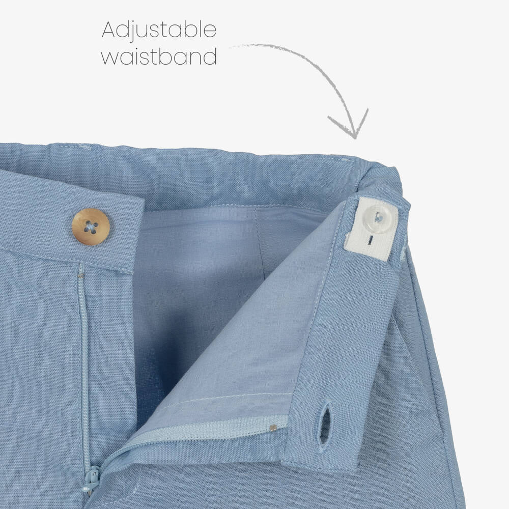Beatrice & George-Boys Blue Striped Shirt & Shorts | Childrensalon Outlet