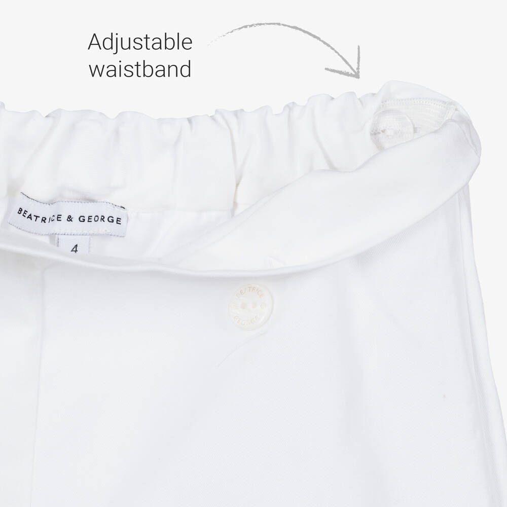 Beatrice & George-Бело-голубой комплект с шортами для мальчиков | Childrensalon Outlet