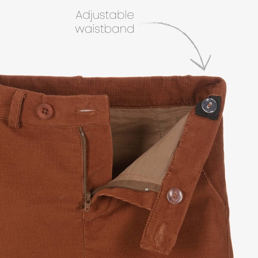 Beatrice & George-Boys Brown Corduroy Trousers | Childrensalon Outlet