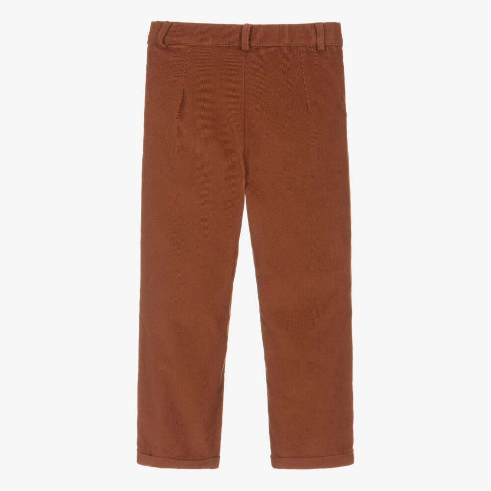 Beatrice & George-Boys Brown Corduroy Trousers | Childrensalon Outlet