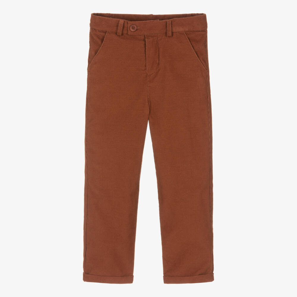 Beatrice & George-Boys Brown Corduroy Trousers | Childrensalon Outlet