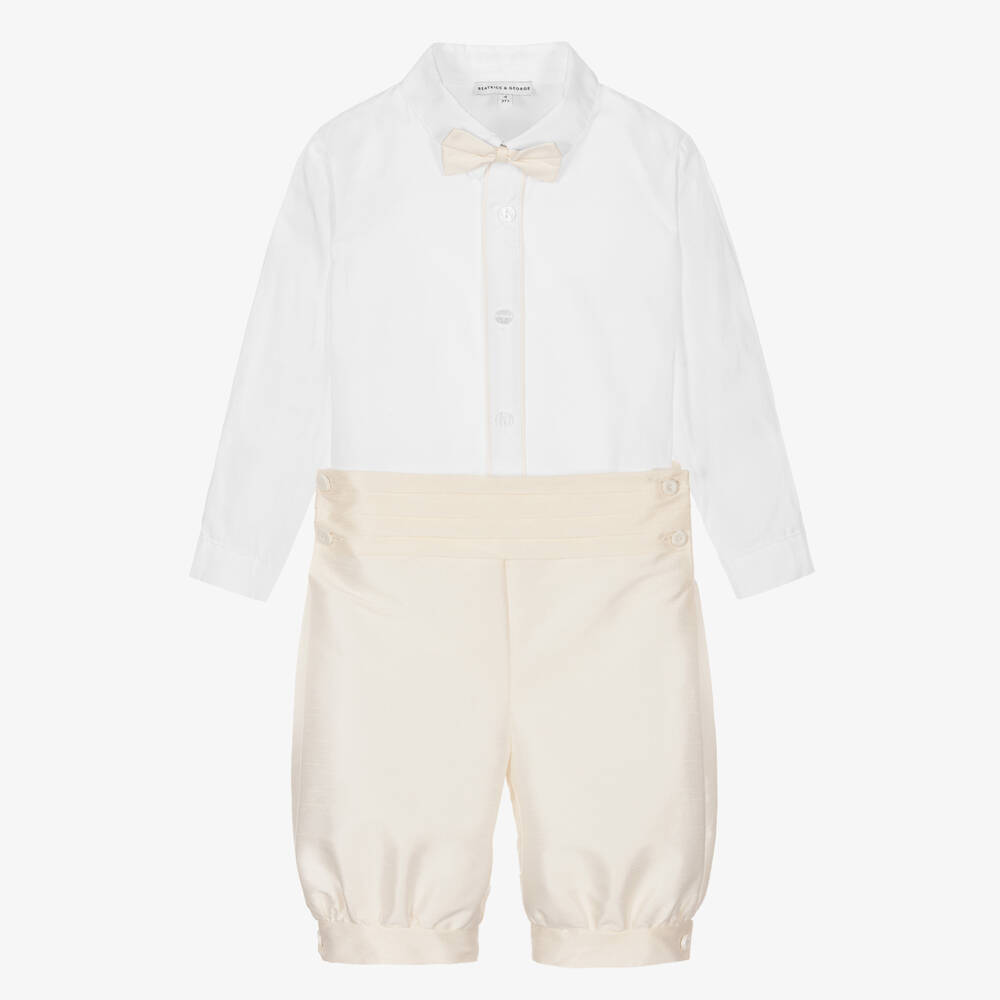 Beatrice & George - Комплект с шортами-панталонами цвета шампанского  | Childrensalon
