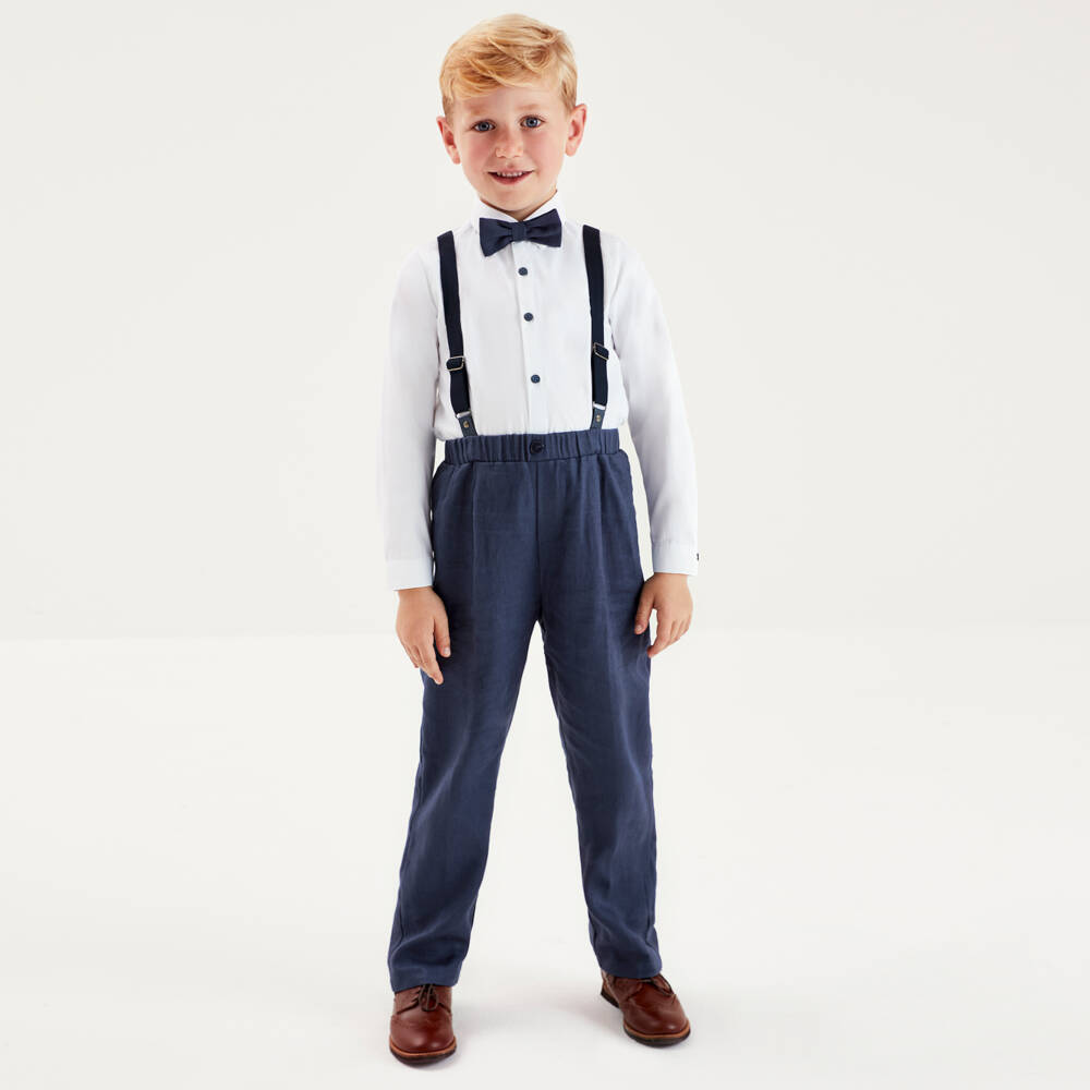 Beatrice & George-Boys Chestnut Leather Lace-Up Shoes | Childrensalon Outlet