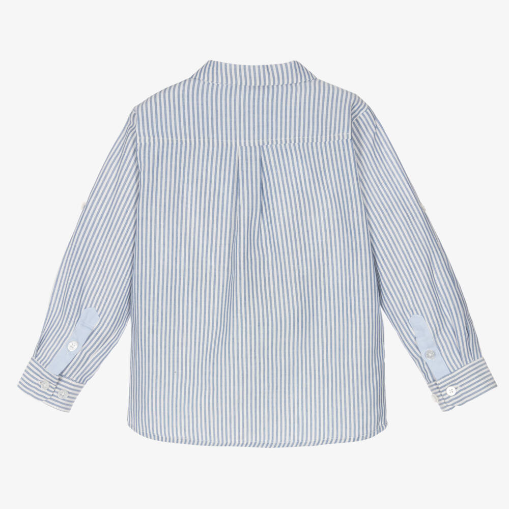 Beatrice & George-Boys Classic Blue Oxford Shirt | Childrensalon Outlet