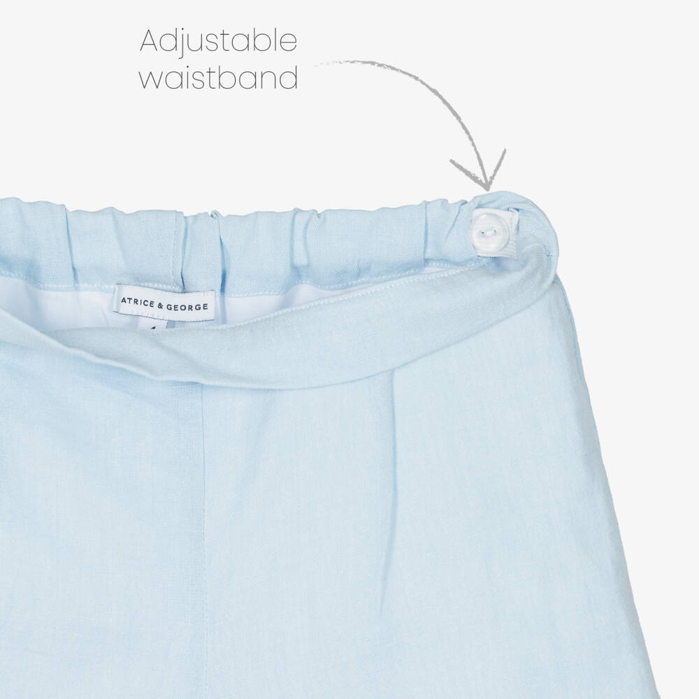 Beatrice & George-Boys Classic Blue Striped Ensemble | Childrensalon Outlet