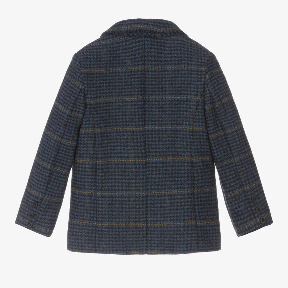 Beatrice & George-Boys Classic Blue Tweed Jacket | Childrensalon Outlet