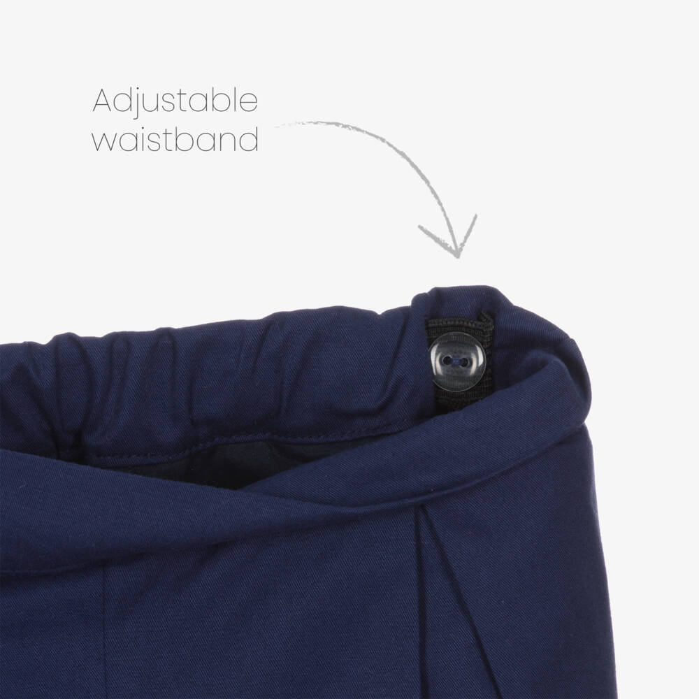 Beatrice & George-شورت تويل كلاسيكي أزرق للأولاد | Childrensalon Outlet