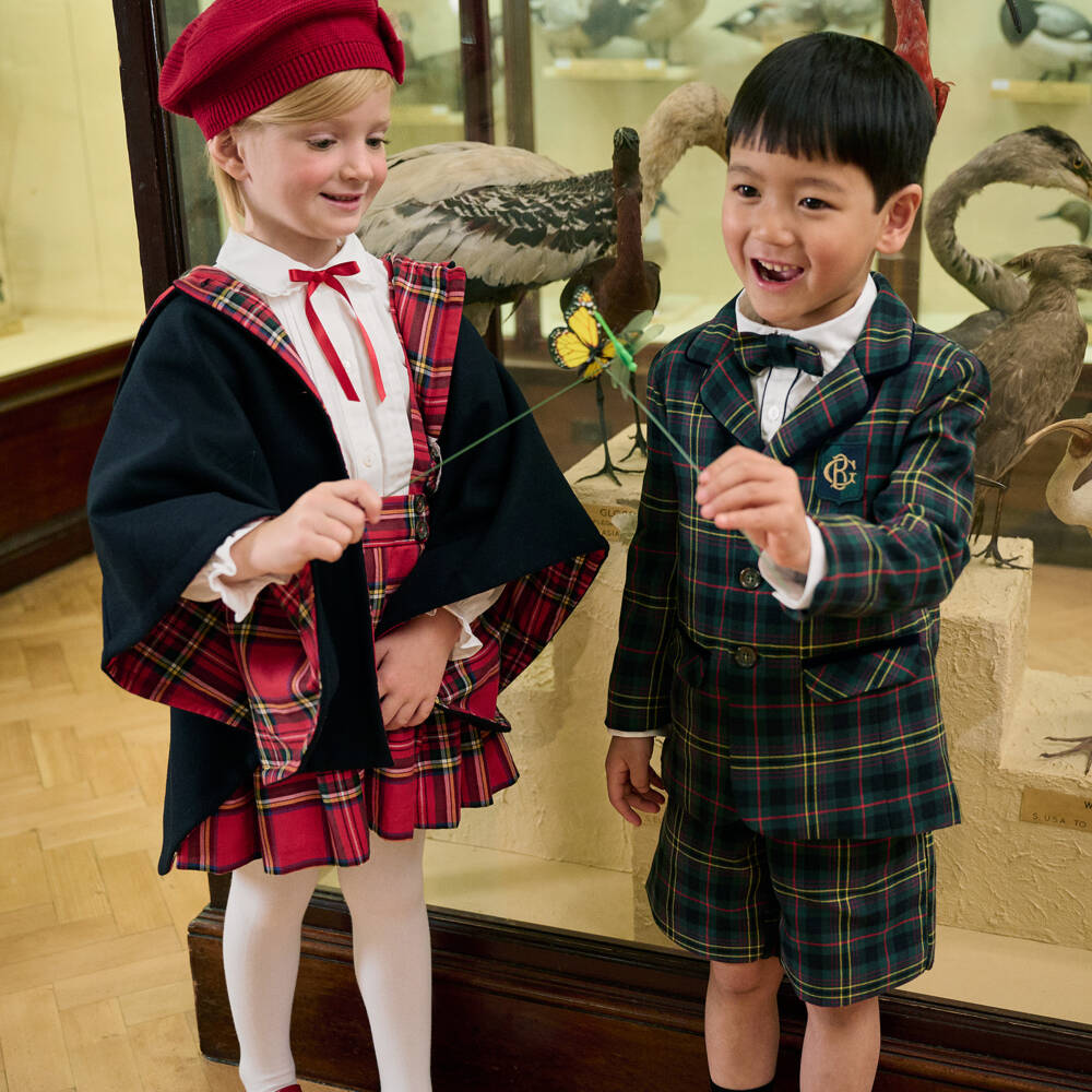 Beatrice & George-Boys Classic Green Plaid Suit | Childrensalon Outlet