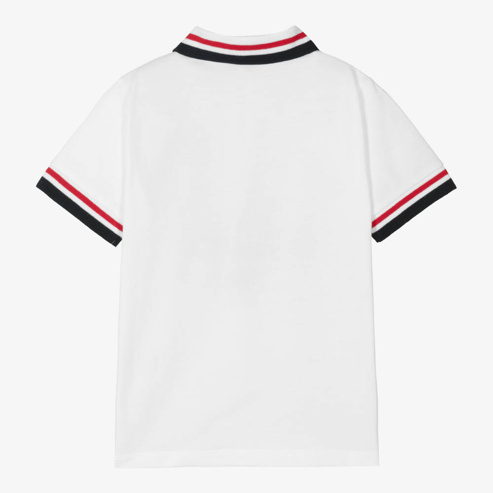 Beatrice & George-Классическая белая рубашка поло для мальчиков | Childrensalon Outlet