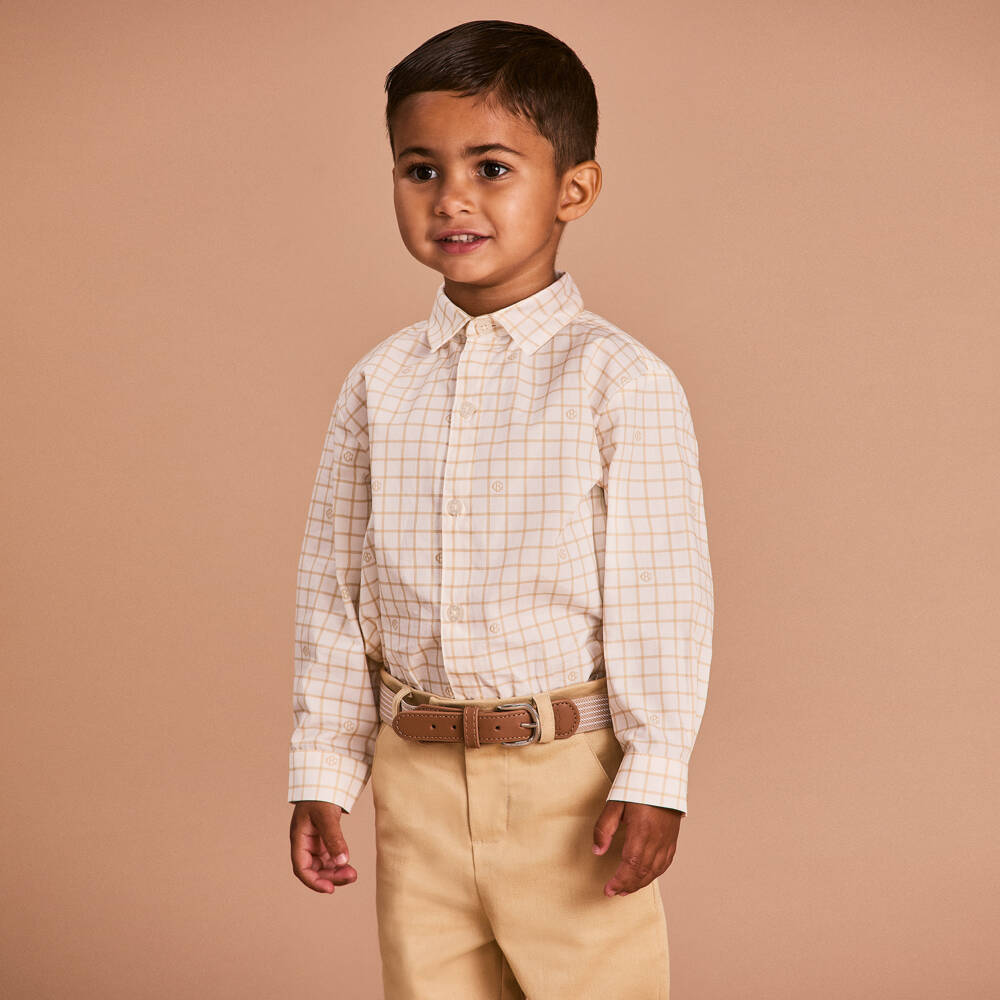 Beatrice & George-Топ и бежевые брюки из хлопка | Childrensalon Outlet