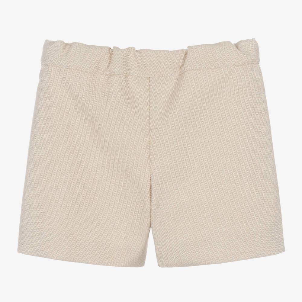 Beatrice & George-Boys Creamy Monogrammed Polo Set | Childrensalon Outlet