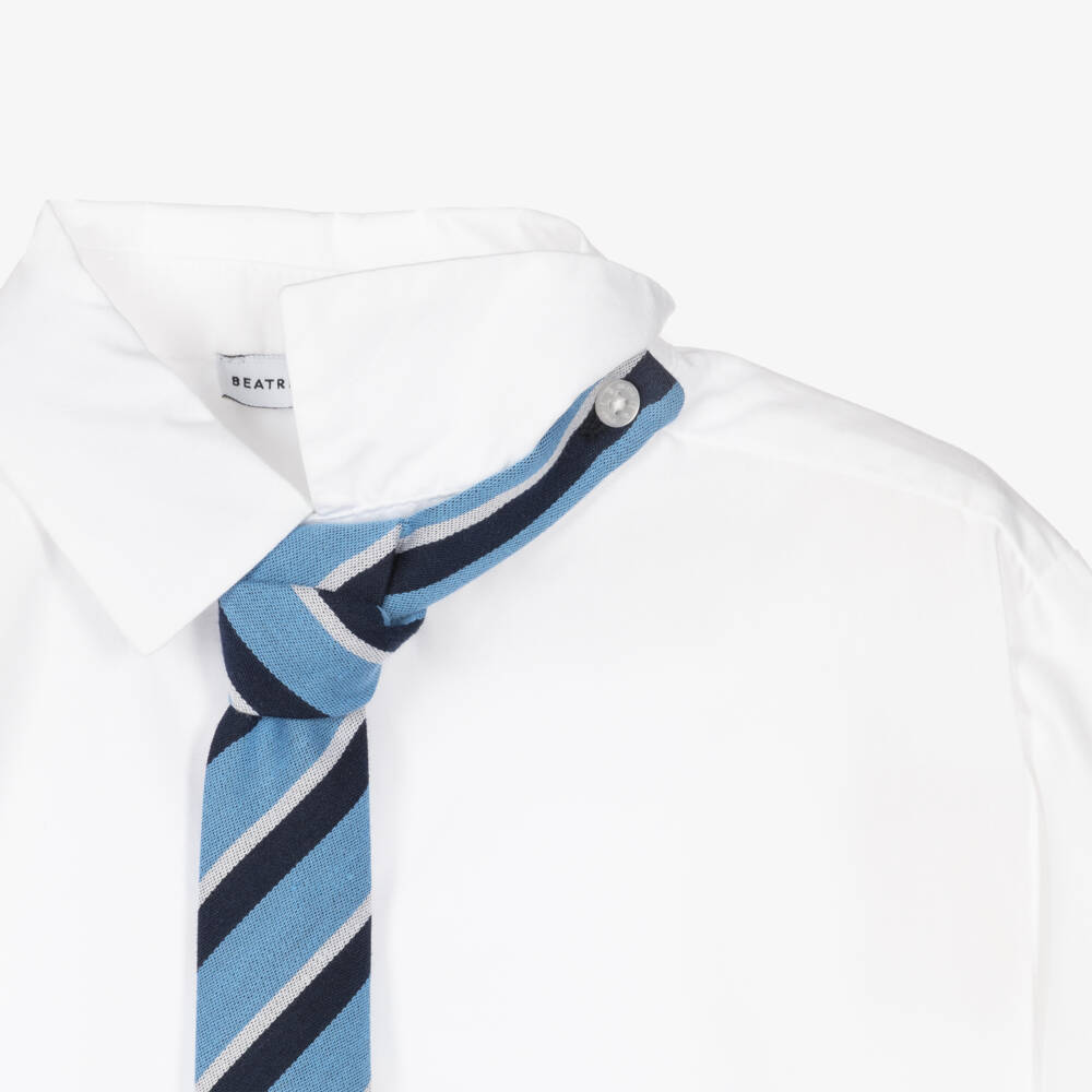 Beatrice & George-Boys Elegant Beige Linen Ensemble | Childrensalon Outlet