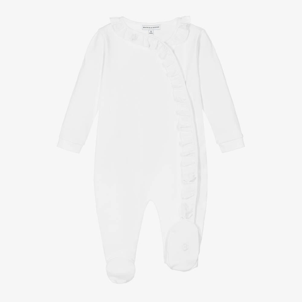Beatrice & George-طقم بيجامة أبيض أنيق للأولاد | Childrensalon Outlet