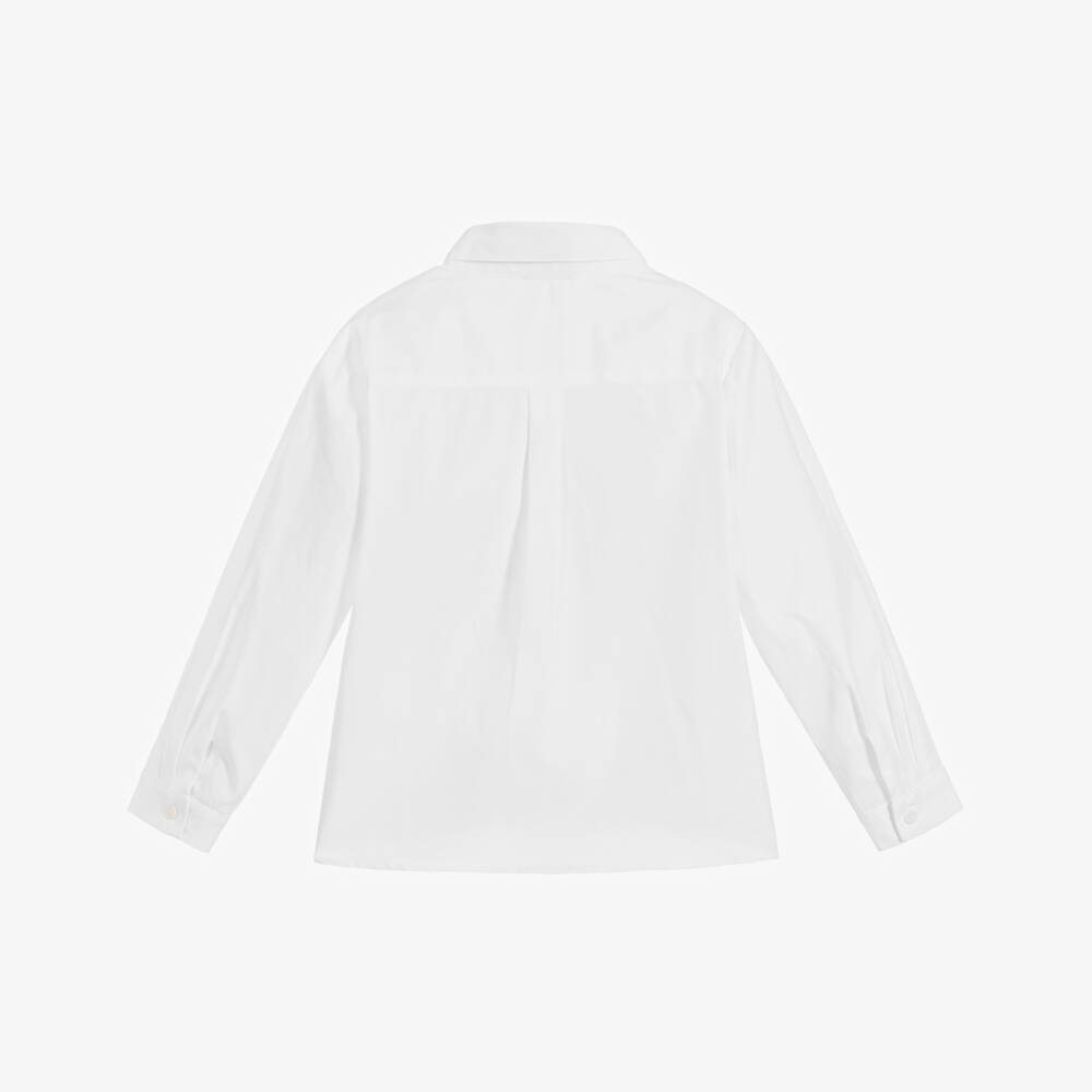 Beatrice & George-Boys Elegant White Cotton Shirt | Childrensalon Outlet