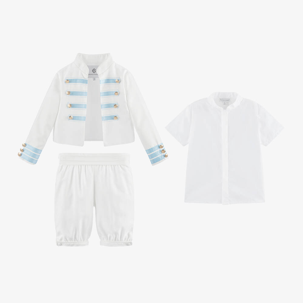 Beatrice & George-بدلة ضابط بيضاء أنيقة للأولاد | Childrensalon Outlet