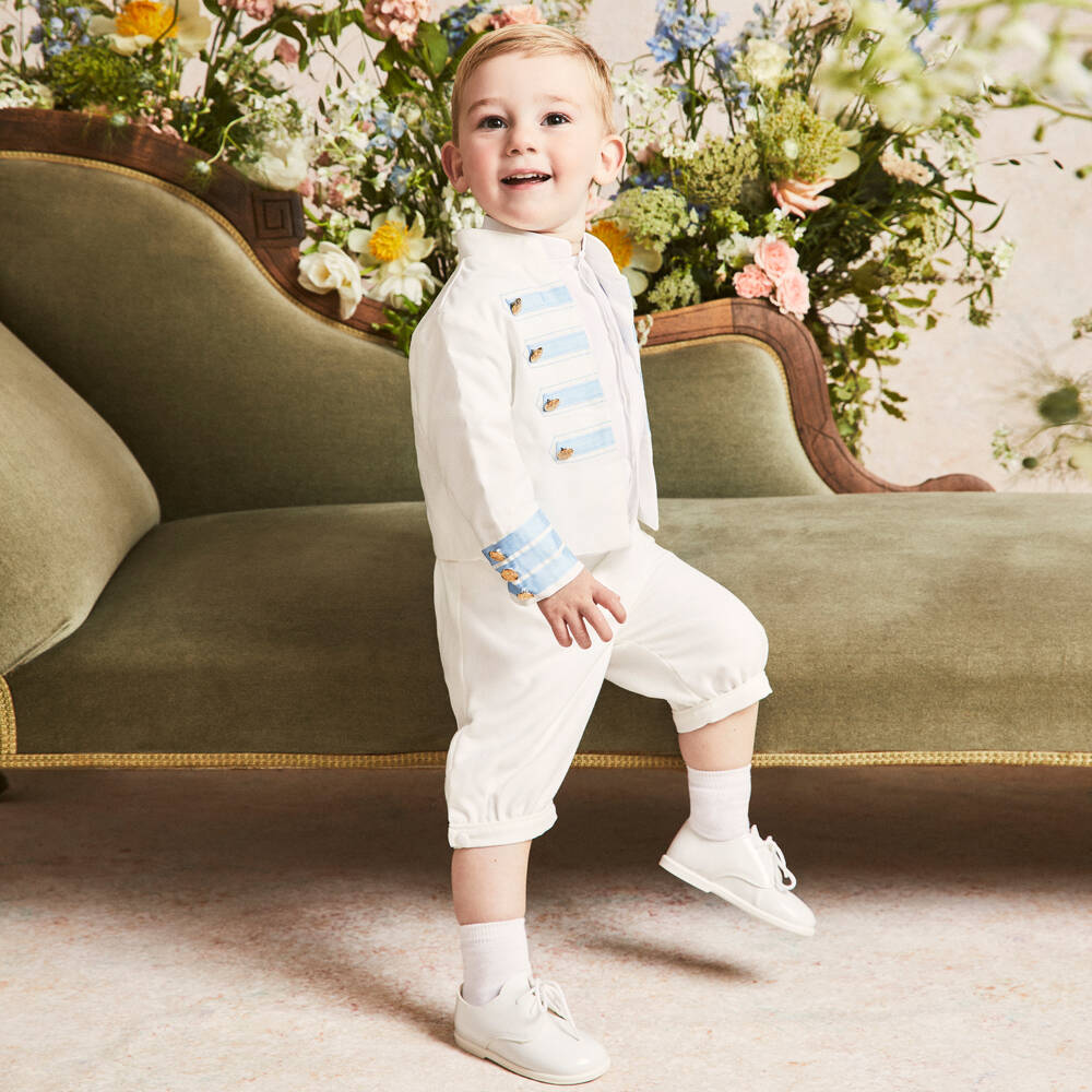 Beatrice & George-بدلة ضابط بيضاء أنيقة للأولاد | Childrensalon Outlet