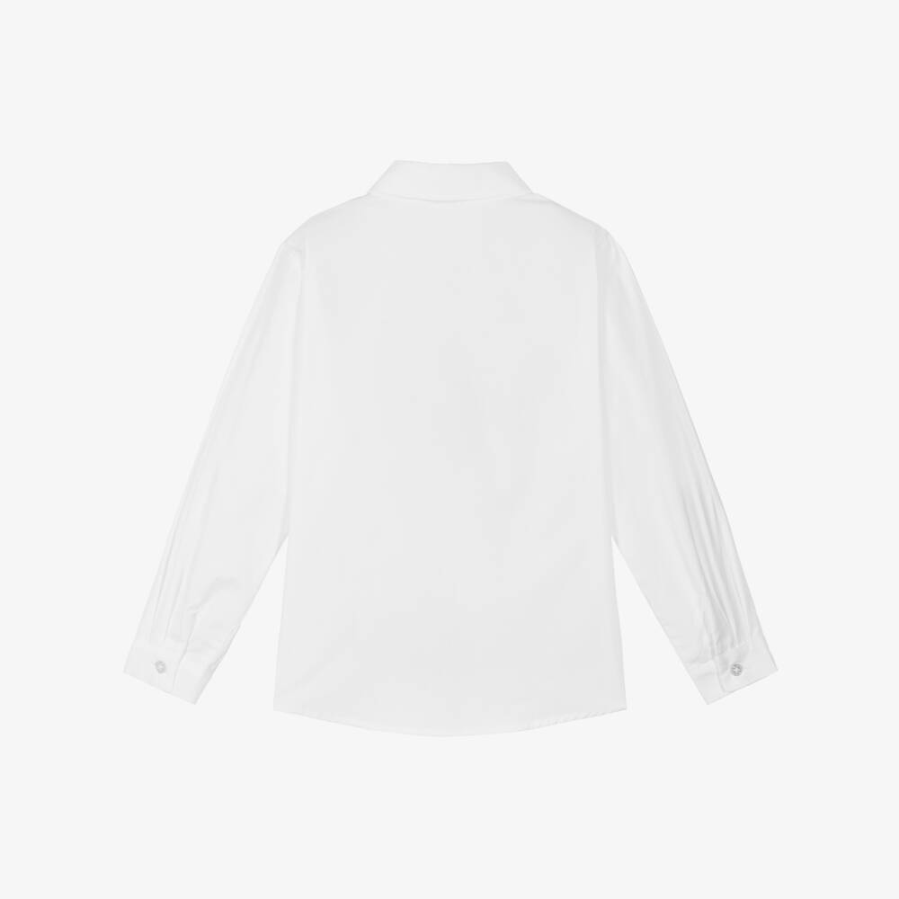 Beatrice & George-Boys Elegant White Ruffled Shirt | Childrensalon Outlet