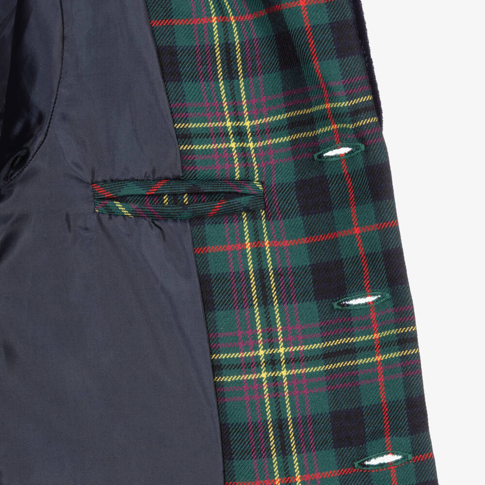 Beatrice & George-Boys Green Tartan Shorts Suit | Childrensalon Outlet