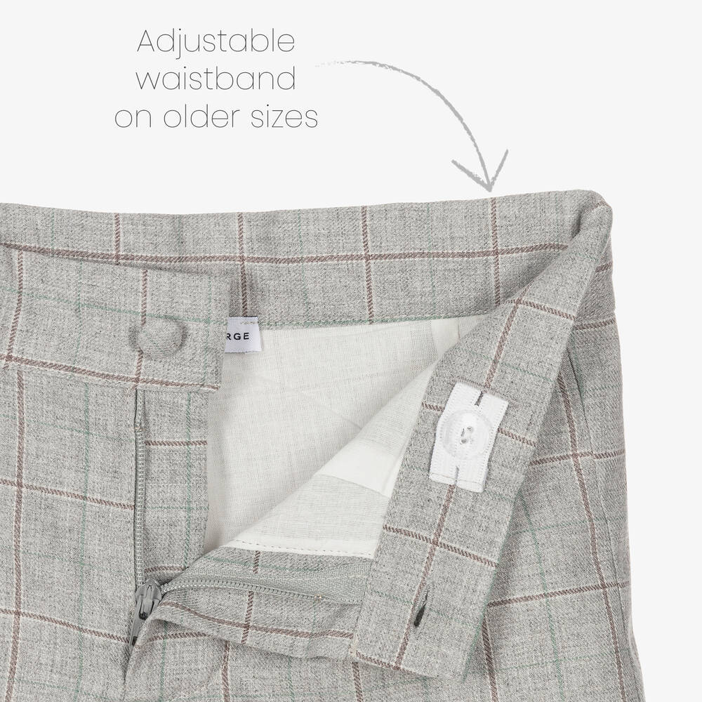 Beatrice & George-Комплект с шортами в серую клетку из хлопка | Childrensalon Outlet