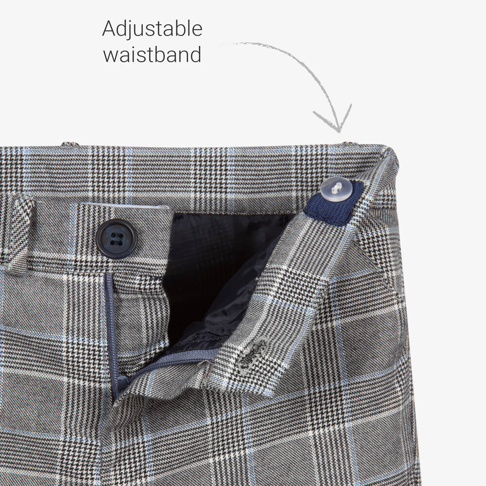 Beatrice & George-Костюм в серую клетку (3 предмета) | Childrensalon Outlet