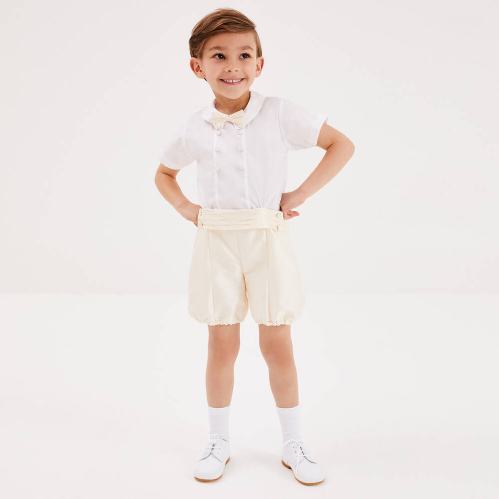 Beatrice & George-Boys Ivory Dupion Ceremony Set | Childrensalon Outlet