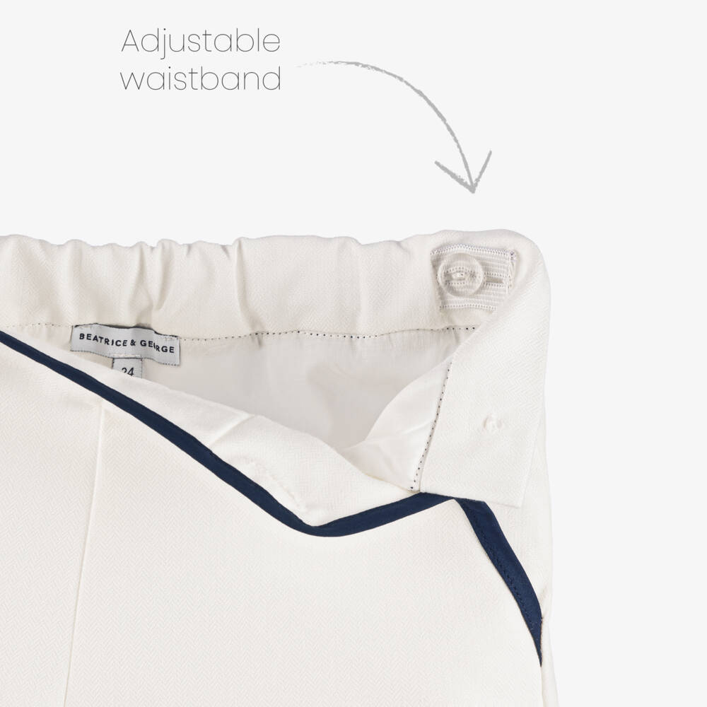 Beatrice & George-Boys Ivory Nautical Shorts Ensemble | Childrensalon Outlet