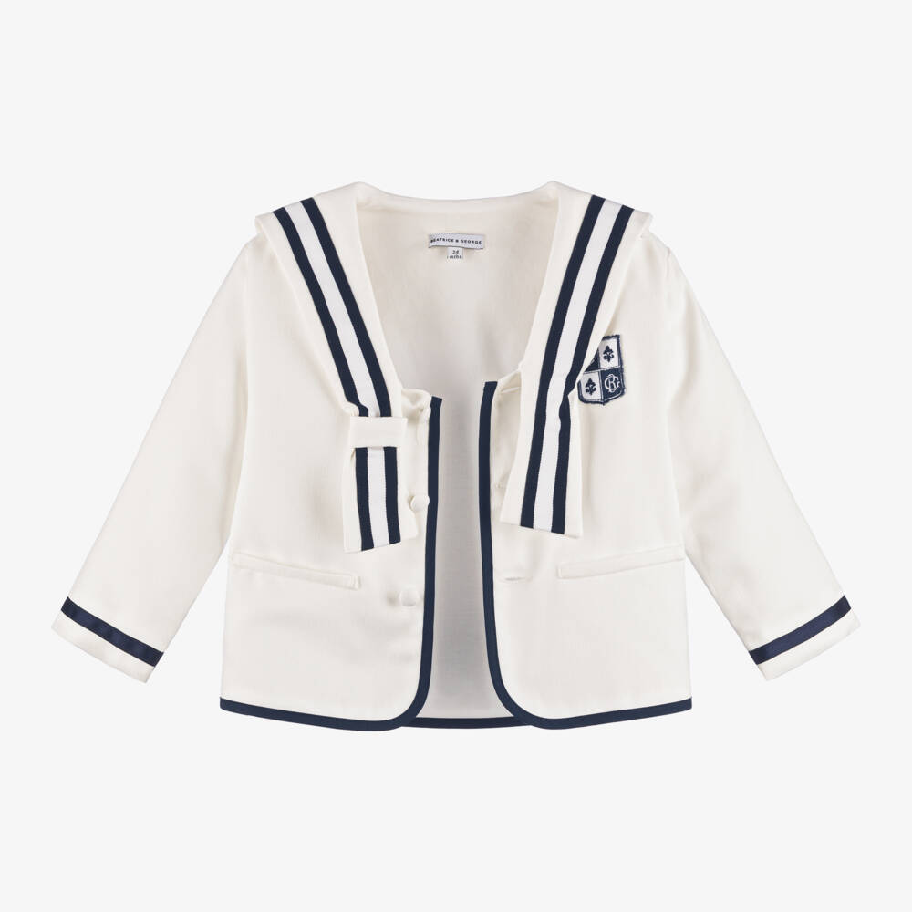 Beatrice & George-Boys Ivory Nautical Shorts Ensemble | Childrensalon Outlet