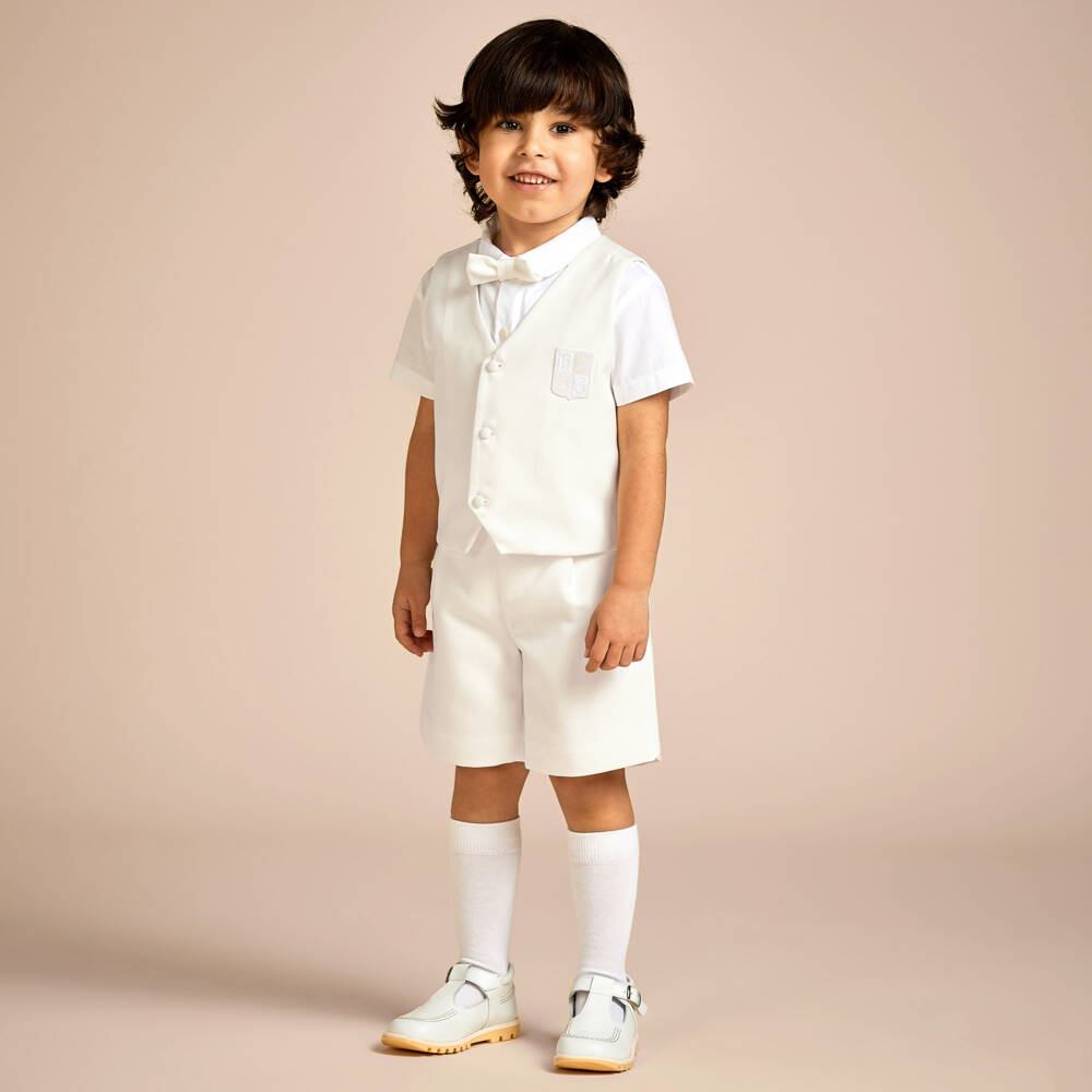 Beatrice & George-طقم شورت عاجي للأولاد | Childrensalon Outlet