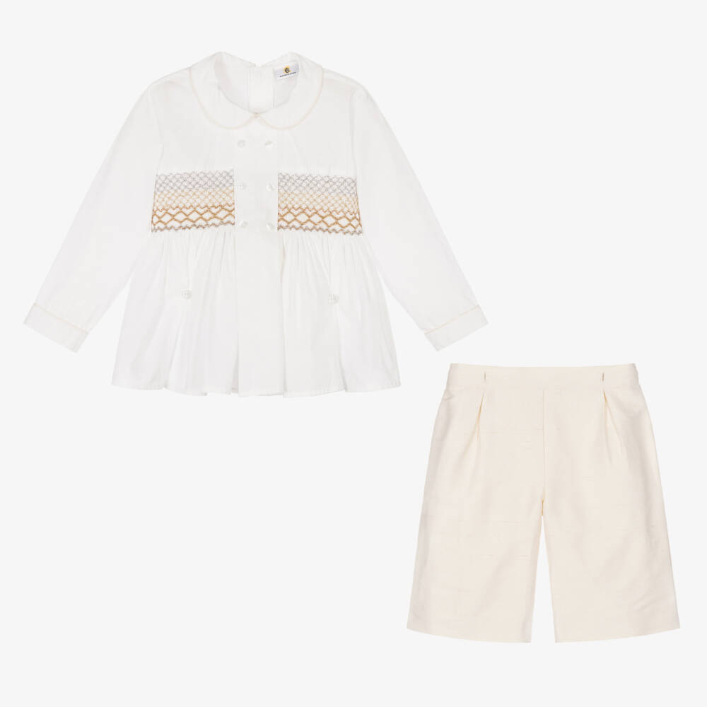 Beatrice & George X Childrensalon-بدلة بوستر عاجية للأولاد | Childrensalon Outlet
