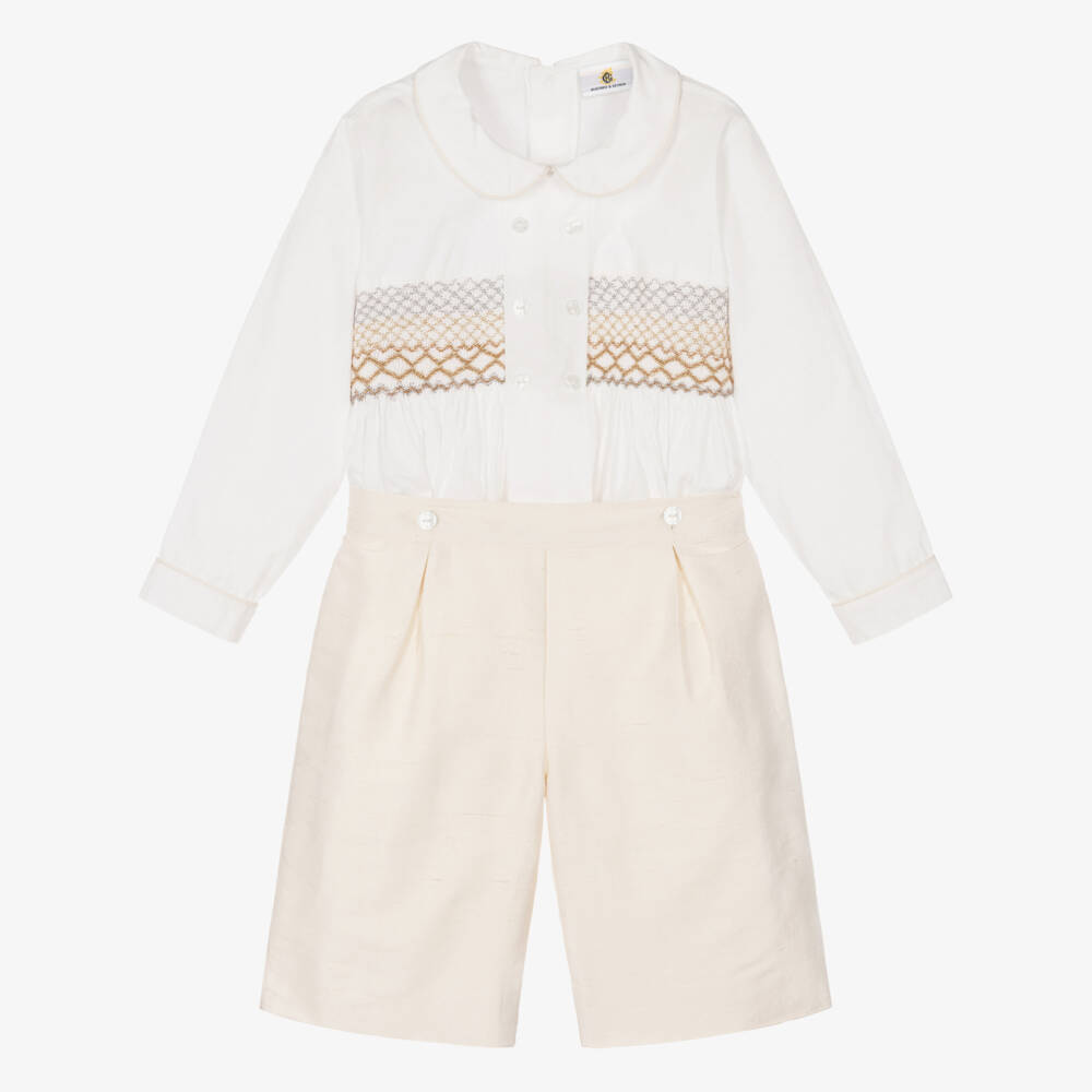 Beatrice & George X Childrensalon-بدلة بوستر عاجية للأولاد | Childrensalon Outlet