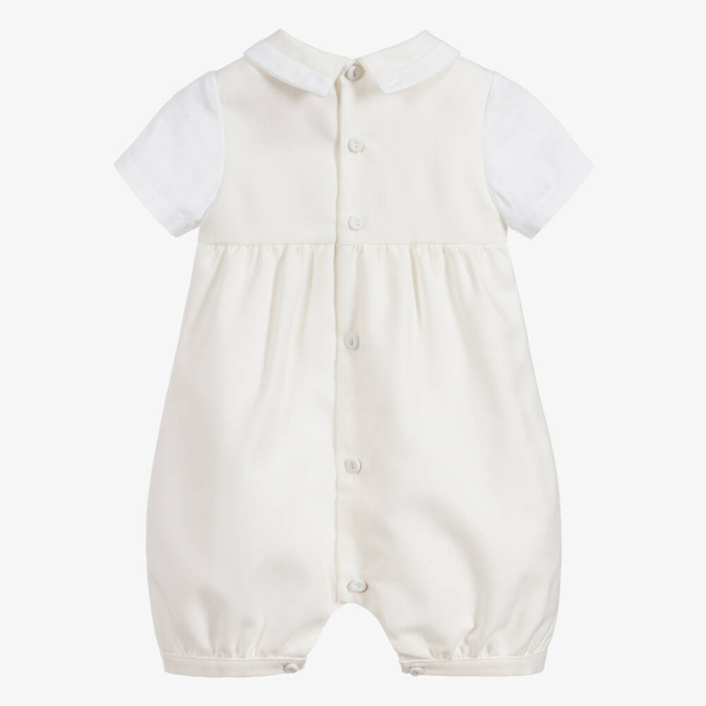 Beatrice & George-Boys Ivory Viscose Blend Shortie | Childrensalon Outlet