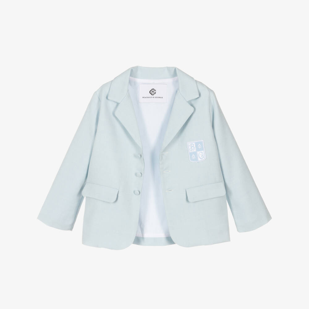 Beatrice & George-Boys Light Blue Shorts Ensemble | Childrensalon Outlet