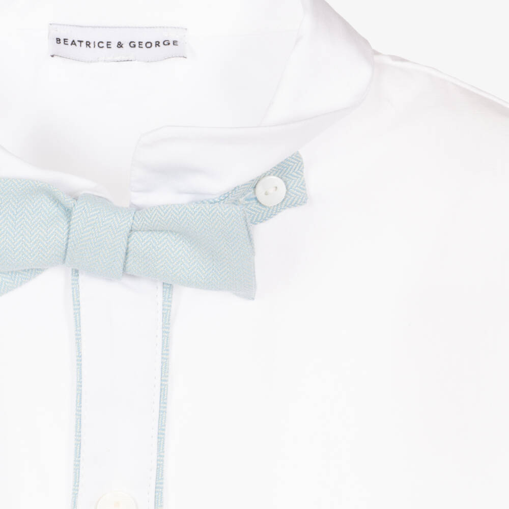Beatrice & George-Boys Light Blue Shorts Ensemble | Childrensalon Outlet