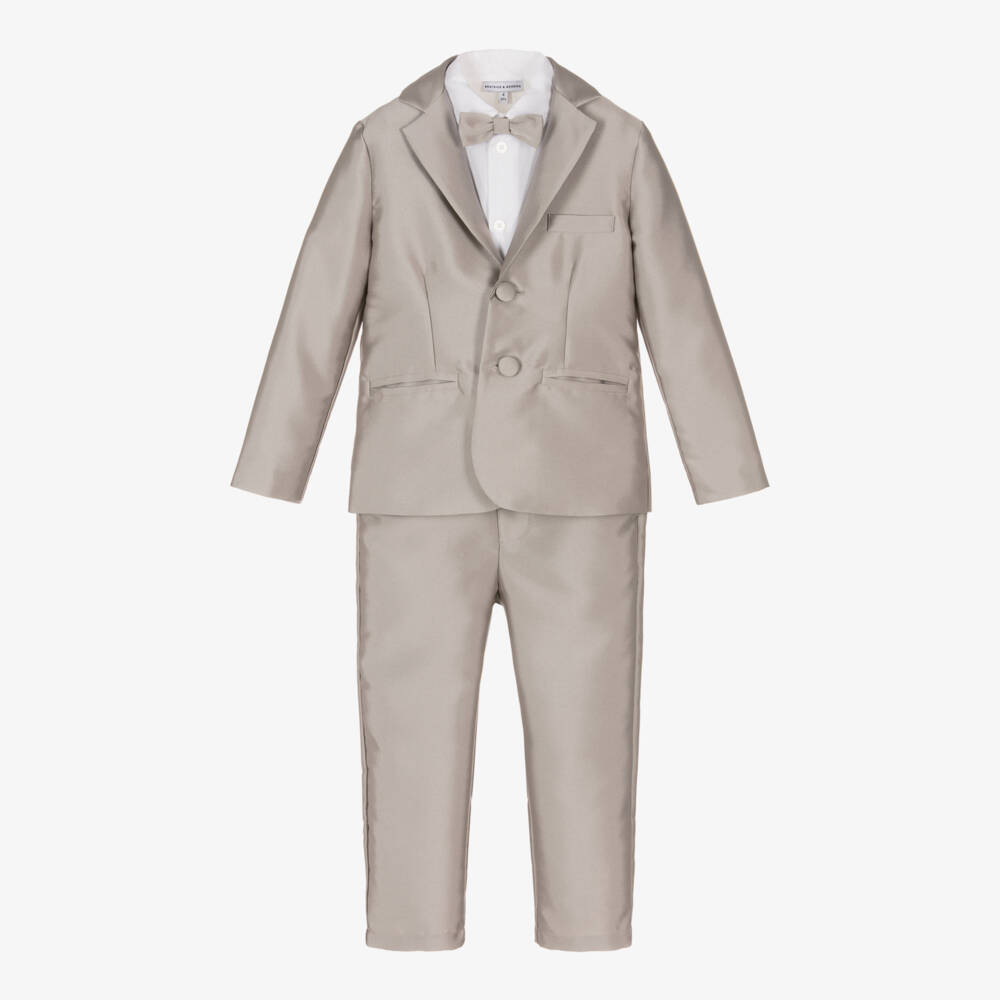 Beatrice & George-Boys Lustrous Bronze Dress Ensemble | Childrensalon Outlet