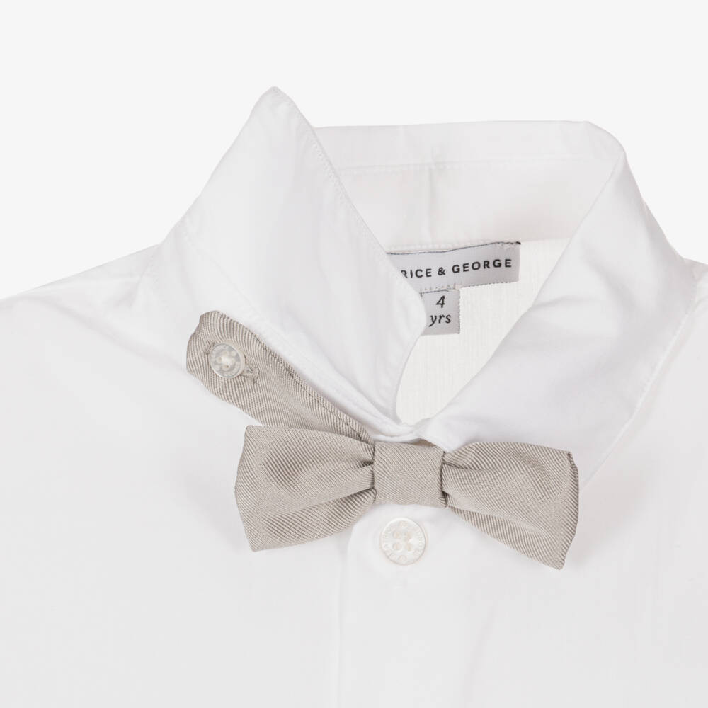 Beatrice & George-Boys Lustrous Bronze Dress Ensemble | Childrensalon Outlet