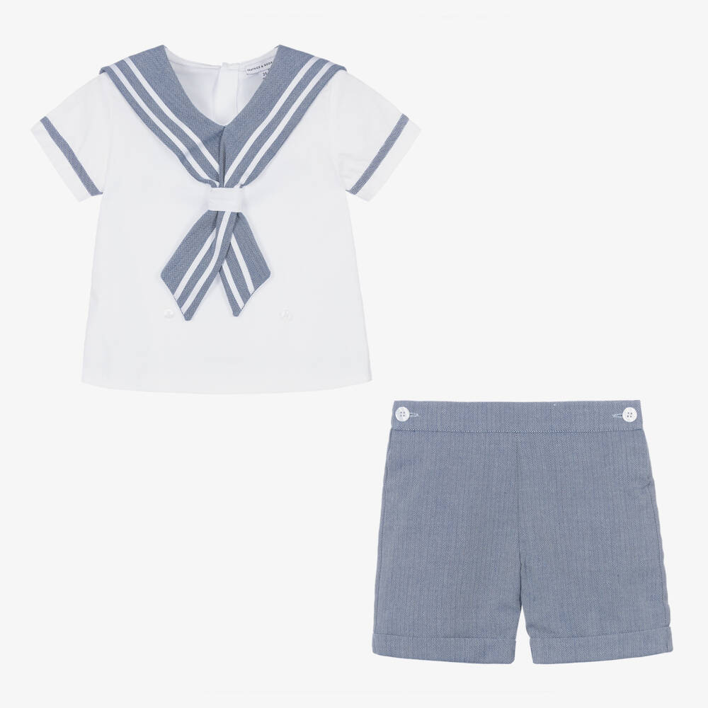 Beatrice & George-Boys Nautical Blue Buster Set | Childrensalon Outlet