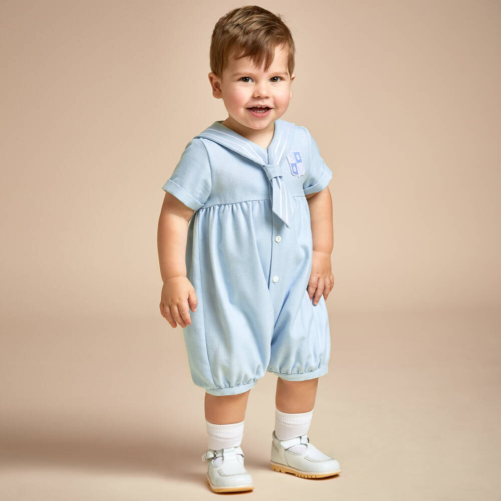 Beatrice & George-Голубой матросский песочник из вискозы и хлопка | Childrensalon Outlet