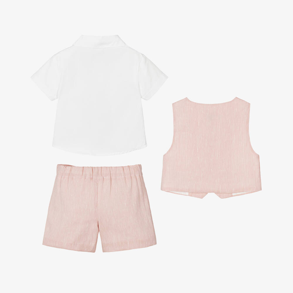 Beatrice & George-Boys Pale Pink Suit Ensemble | Childrensalon Outlet