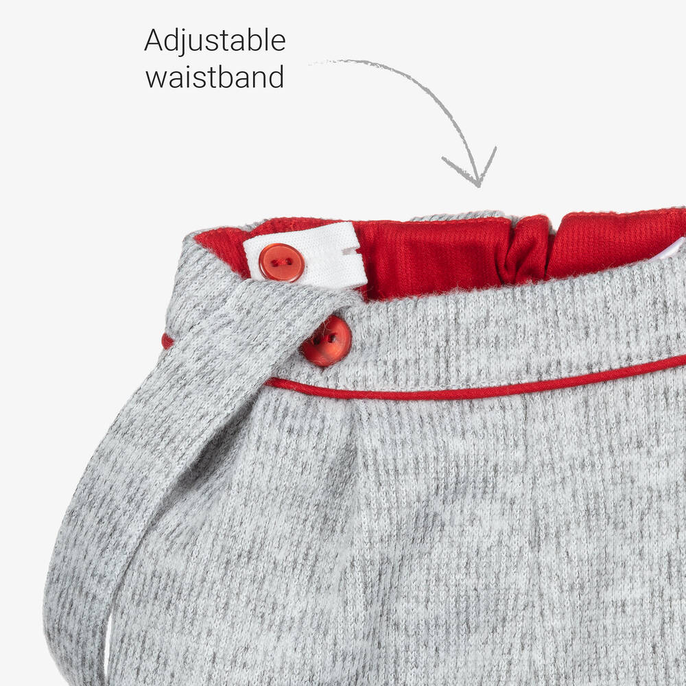 Beatrice & George-Boys Red & Grey Jersey Shorts Set | Childrensalon Outlet