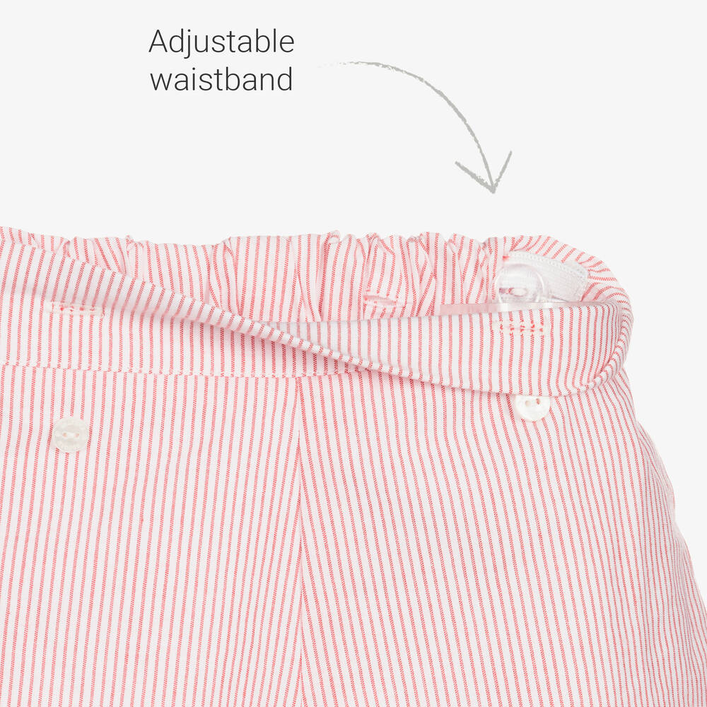 بياتريس آند جورج-بدلة باستر أولاد قطن لون أحمر وأبيض | Childrensalon Outlet