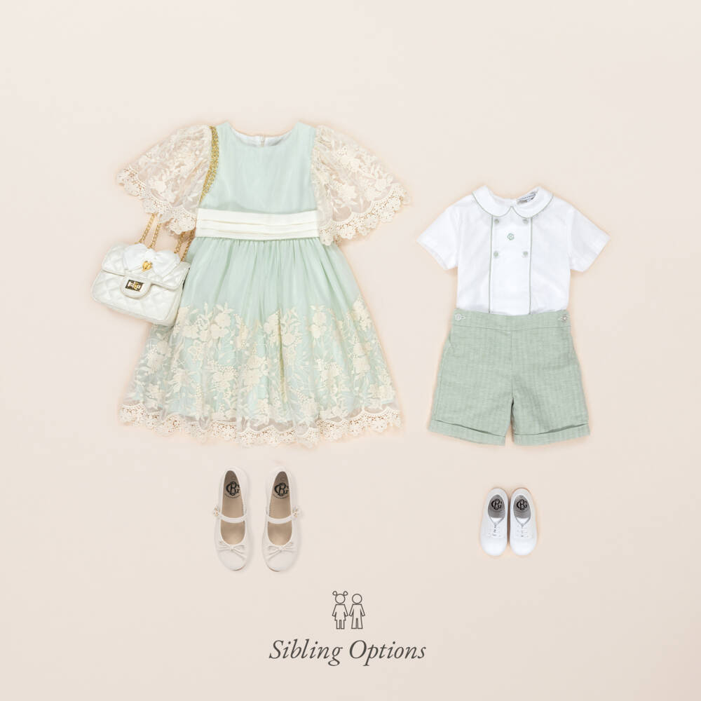 Beatrice & George-Boys Sage Cotton Buster Set | Childrensalon Outlet