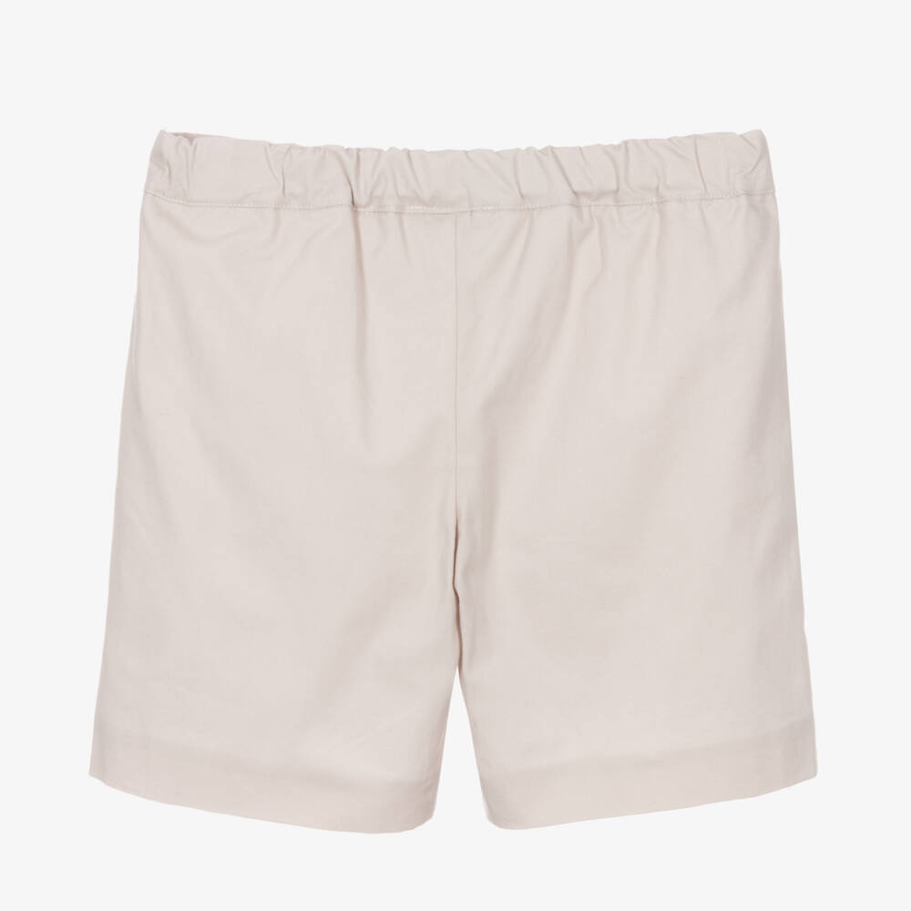 Beatrice & George-Мягкие бежевые шорты из хлопка для мальчиков | Childrensalon Outlet