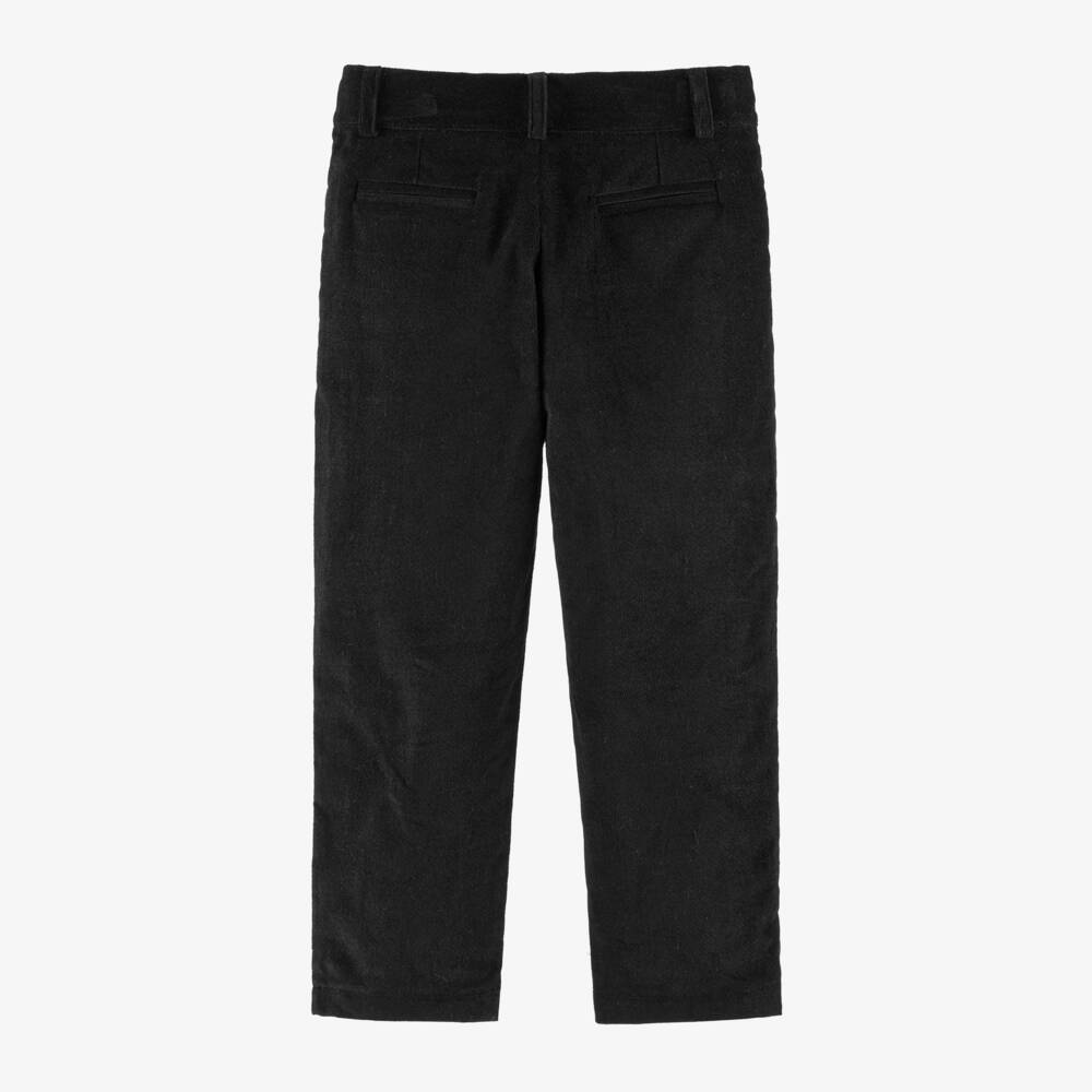 Beatrice & George-Boys Soft Black Needlecord Pants | Childrensalon Outlet