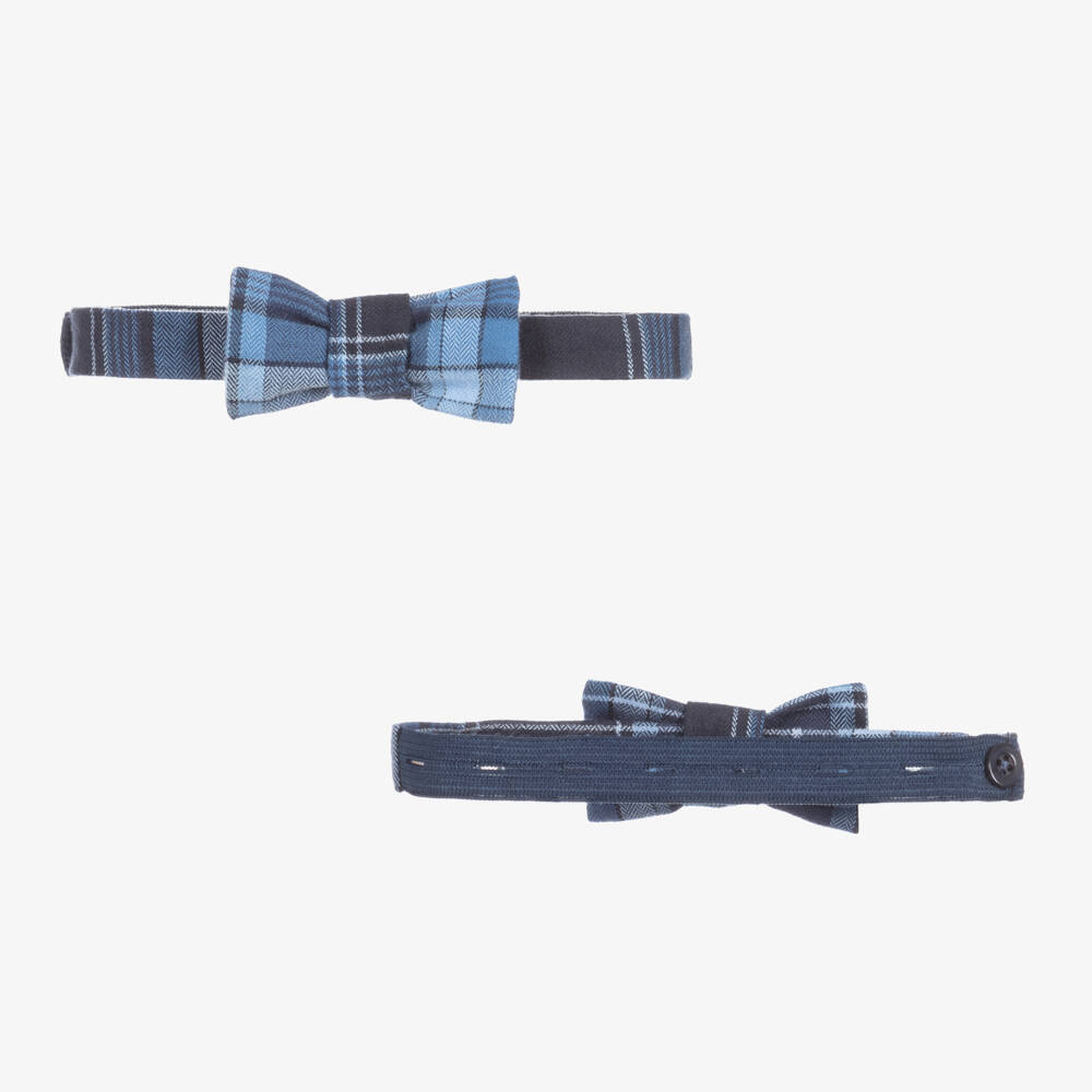 Beatrice & George-Синий костюм в клетку с шортами для мальчиков | Childrensalon Outlet